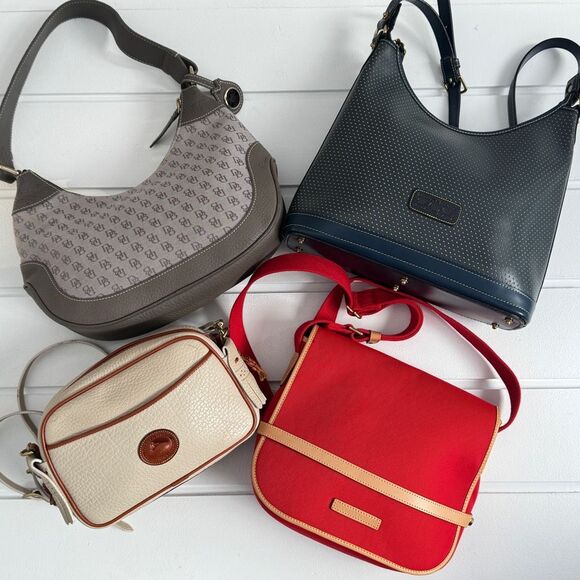 Lot of 4 Vintage Dooney & Bourke Bags Leather & Canvas NWOT - Picture 2 of 10